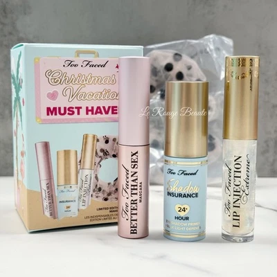 Too Faced Travel Gift Set - Better Than Sex, Shadow Insurance, Lip Injections - Image 1 of 3