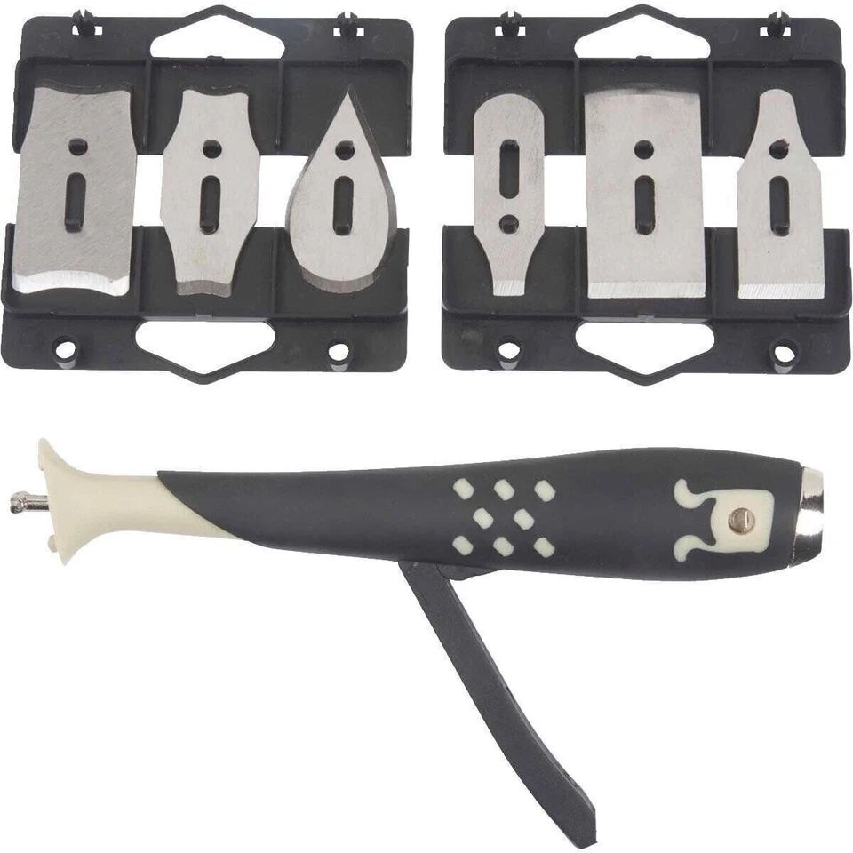 Hyde Tools 10450 Contour Scraper with 6 Changeable Blades