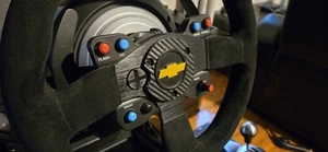 Thrusmaster Alcantara Wheel Chevrolet Emblem Logo - Picture 1 of 3