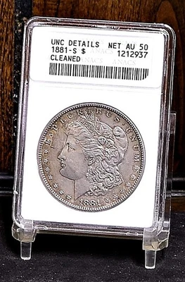 1881-S Morgan Dollar - ANACS AU Details, Cleaned (#60428-L) - Image 1 of 4