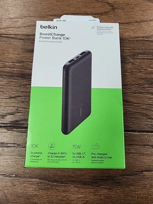 Belkin 10KMAH POWER BANK 15W, BPB011btBL. NEW SEALED - Image 1 of 4