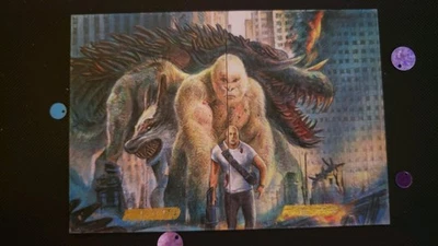 ACEO 2 panel 1/1 ORIGINAL Sketch cards Rampage, The Rock, signed by artist Ahao - Image 1 of 4