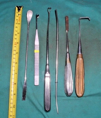 Lot of 6 Used Surgical Instruments/Tools medical TJ6801 - Image 1 of 4