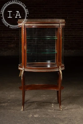 Louis XVI Style Mahogany Curio Cabinet - Image 1 of 4