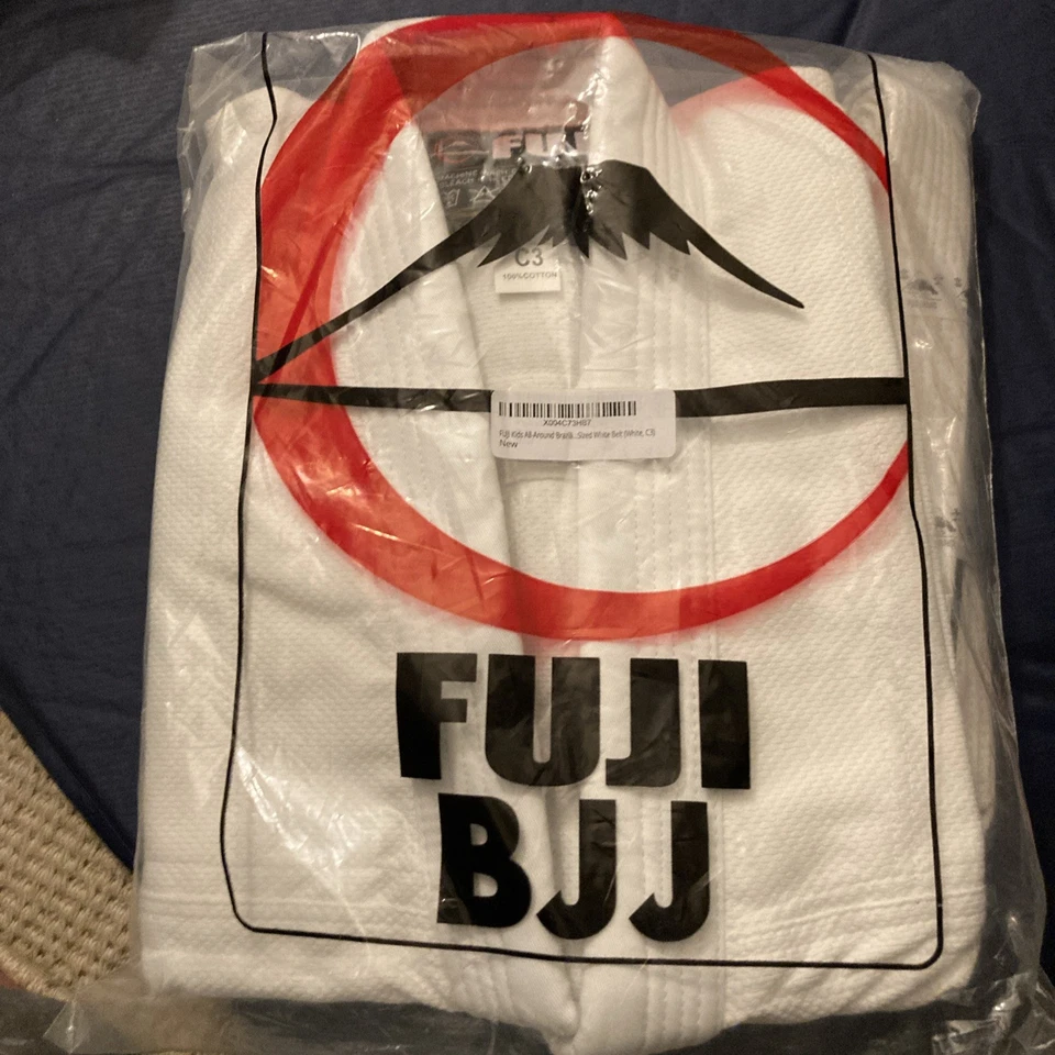 FUJI Kids All-Around BJJ Gi C3 – Brazilian Jiu Jitsu Uniform + White Belt NEW - Image 1 of 4