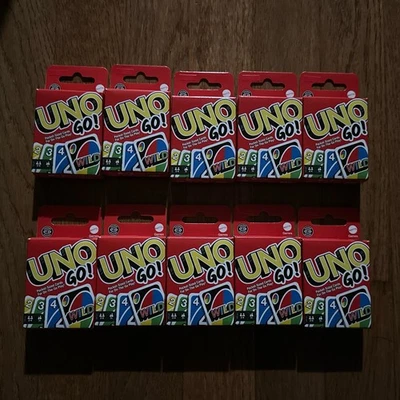 Uno GO Mini Card Game - 10 PACK,  Pocket Sized for Travel or for Groups - - Image 1 of 2