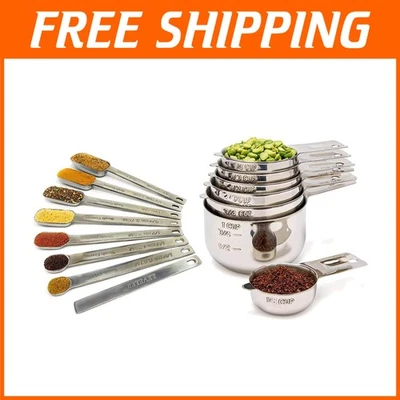 Precision Measuring Cups and Spoons - 15 Pc Set with Leveler - Image 1 of 4