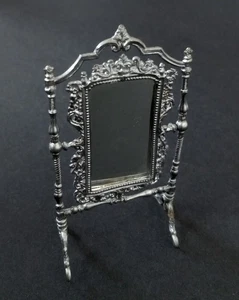Antique Germany Dollhouse Soft Metal Standing Mirror - Picture 1 of 8