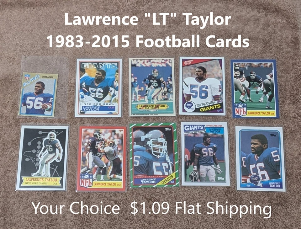 LT Lawrence Taylor 1982-2015 Football Cards   YOUR CHOICE   $1.09 Flat Shipping - Image 1 of 1