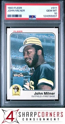1983 FLEER #311 JOHN MILNER PIRATES PSA 10 - Image 1 of 3
