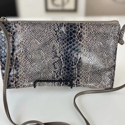 Vintage Bags by Pinky Snake Skin Crossbody Shoulder Bag USA Tan Black Brown - Image 1 of 4