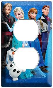 FROZEN ANNA ELSA KRISTOFF COPERTURA PRESA DI CORRENTE PIASTRA OLAF BAMBINI CAMERA DA LETTO ARREDAMENTO 2 - Foto 1 di 1
