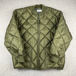 Fox Outdoor Jacket Mens Medium Military Utility Quilted Insulated Lined Green - Picture 1 of 8