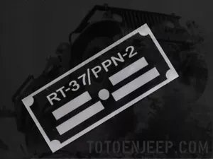 plate plaque plaquette BALISE RT37 EUREKA poste radio us ww2 - jeep willys - Imagen 1 de 1