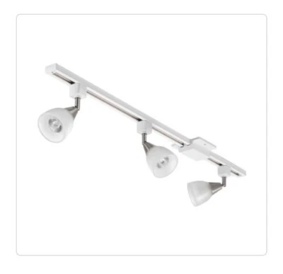 Lithonia Lighting 3,7 pies 3 luces níquel cepillado halógeno pista kit vidrio transparente Foto 1 de 4