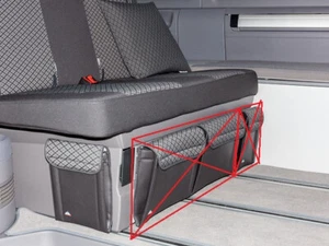 Utility borsa laterale per box letto in VW T6.1 / T6 / T5 California Beach - Foto 1 di 1