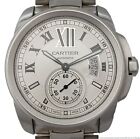 Huge Calibre De Cartier Mens Retrograde Date 3389 Automatic Watch 27j W/ Box 