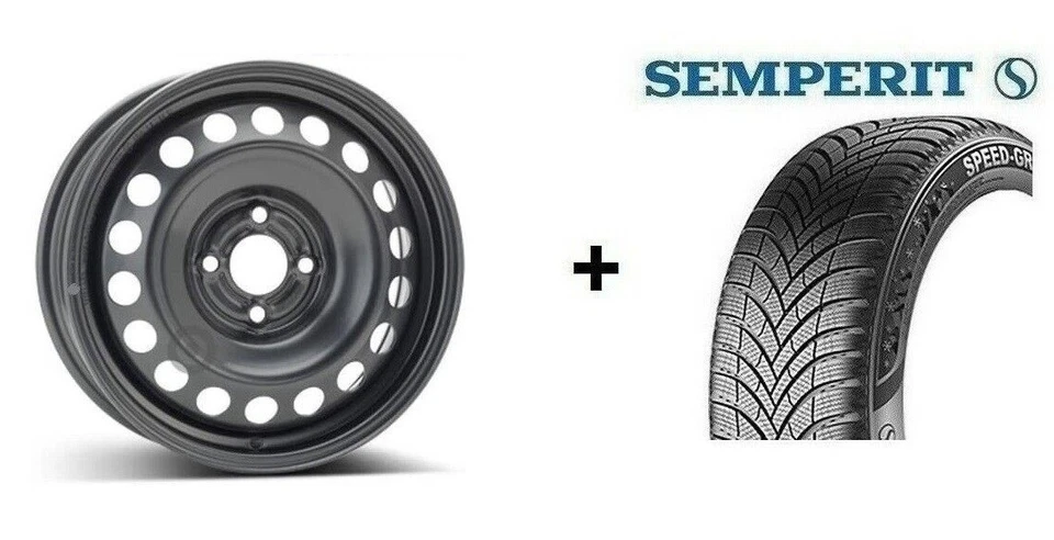 Winterräder VW UP e-UP Citigo Seat Mii electric 4x Felgen Semperit Winterreifen - Bild 1 von 1