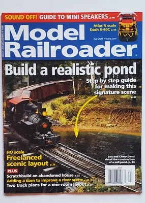 Model Railroader July 2022 Magazine , H0 scale , Atlas N scale Dash 8-40C - Image 1 of 4
