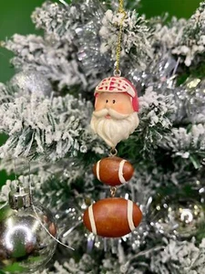 NFL American Football Vintage Santa Claus Christmas Ornament Vintage - Picture 1 of 3