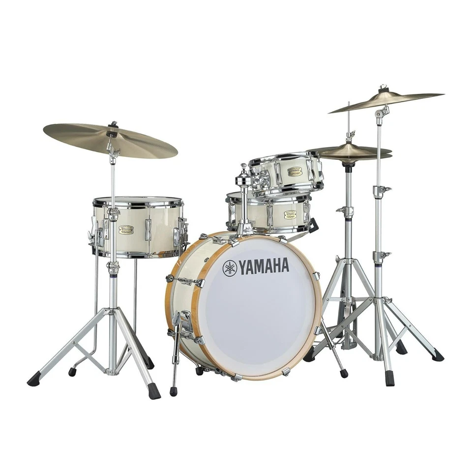 Yamaha SBP0F4HCLW Stage Custom Hip Classic White Acoustic Drum Set