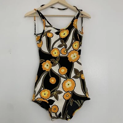 Sujetador cono traje de baño vintage años 60 Flower Power Mod se adapta a mujer 34-36D, 32-34DD Foto 1 de 3