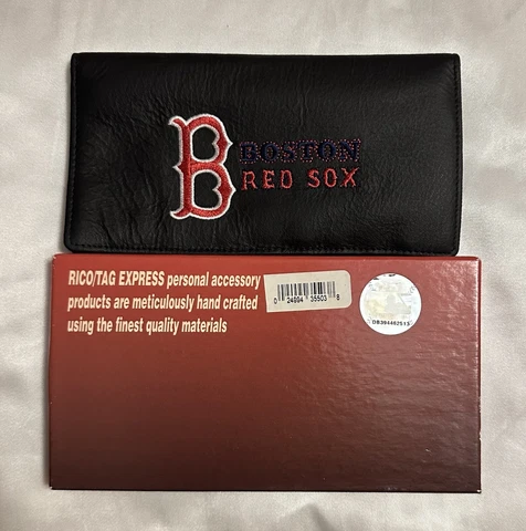 RICO Boston Red Sox MLB Leather Checkbook Wallet NIB Cover