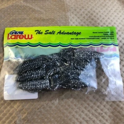 Gene Larew The Salt Advantage 3.5" smoke silver biffle bugs (open only 7 of 8) - Image 1 of 2