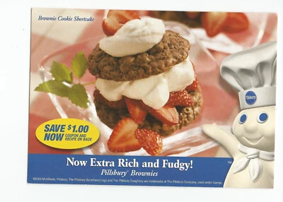 Advertising: Pillsbury, Brownie Mix: Shortcake Recipe; Coupon; Doughboy - Image 1 of 2
