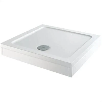 HYDROLUX Raised 900 x 900mm Square Shower Tray with Waste Lightweight & Sturdy Bathroom