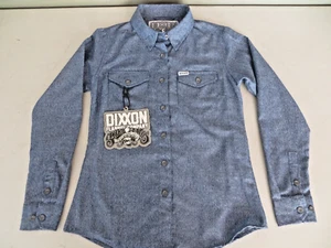 Dixxon Flannel Shirt Womens Small Sanchos Tacos Yardbird Blue Long Sleeve Button - Picture 1 of 8