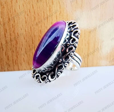 Natural Onyx Cabochon Gemstone Ring, 925 Sterling Silver Ring, Handmade Ring - Image 1 of 4