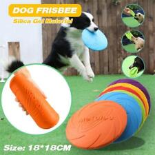 Dog Frisbee Rubber Pet Puppy Safe Exercise Fetch Outdoor Training Toy AU STOCK
