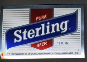 ETIQUETA DE PAPEL ALUMINIO CERVEZA ESTERLINA G. HEILEMAN BREWING CO., LA CROSSE, CON. v años 70 - Imagen 1 de 3