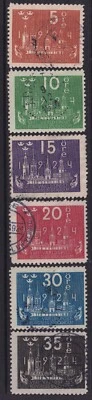 MATT'S STAMPS SWEDEN #197-200 & #202-203 UPU CONGRESS ISSUES OF 1924, USED CV$79 - Image 1 of 3