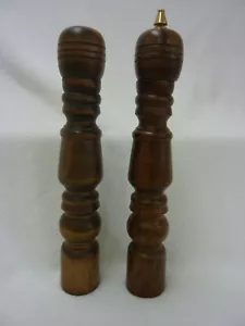 VINTAGE GAIL HANDWERK QUALITÄT HOLZBEKLEIDUNG HOLZ SALZSHAKER PFEFFERMÜHLE 12" JAPAN - Bild 1 von 14