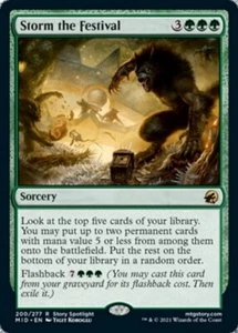 Storm the Festival x1 1x FOIL Innistrad: Midnight Hunt NM MTG - Picture 1 of 1