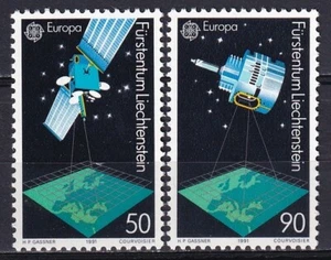 Liechtenstein 1991 Yvert 952/53 Astrofilately Space Europa CEPT MNH EN MUY BUEN ESTADO - Imagen 1 de 1