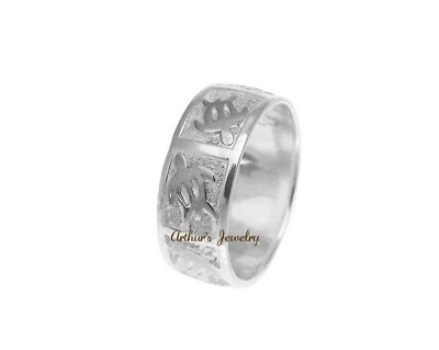 КОЛЬЦО ИЗ СТЕРЛИНГОВОГО СЕРЕБРА 925 ПРОБЫ С ГАВАЙСКОЙ ЧЕРЕПАХОЙ ХОНУ 8 ММ - Изображение 1 из 4