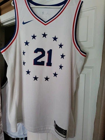 Joel Embiid Authentic Swingman Jersey Size 52 Alternate Cover