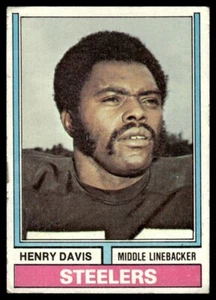 1974 Topps Henry Davis Pittsburgh Steelers #521 - Imagen 1 de 2