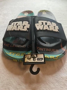 Star Wars Grogu Mandalorian Sandal Slides L LARGE Mens Colorful Adult Summer Fun - Picture 1 of 6