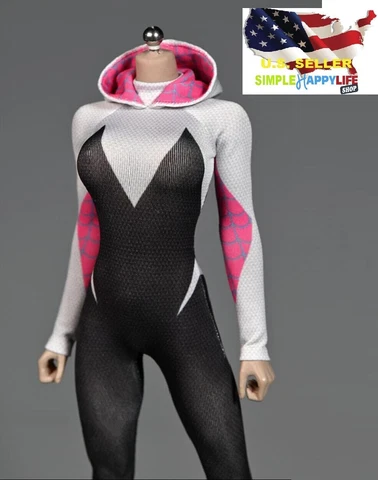 1/6 Spider Woman Gwen Tight Suit For 12'' Phicen hot toys female figure ❶USA❶ Cover
