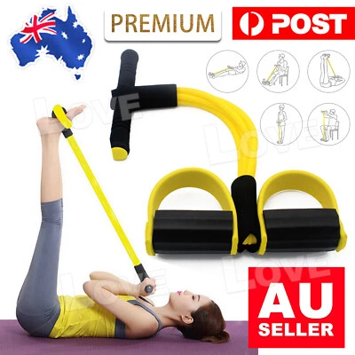 Multi-Function Exercise Tension Rope Foot Pedal Resistance Fitness Pull Bands - image 1 of 4