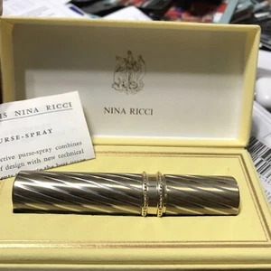 L Air Du Temps 2-Tone Metal Perfume Spray Bottle Nina Ricci - FRANCE Orginal Box - Picture 1 of 3