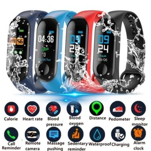 Heart Rate Monitor Alarm Smart Watch Band Bracelet Wristband for Smartphone - Zdjęcie 1 z 16