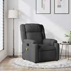 Massage Recliner Chair With Footstool Office Single Sofa Armchair Fabric Vidaxl