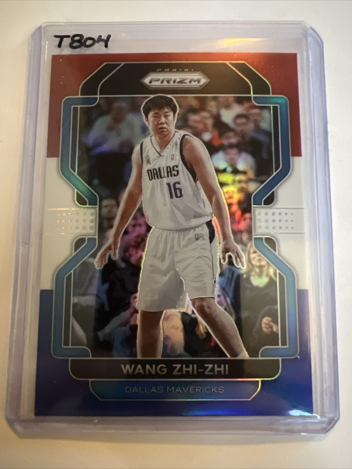 WANG ZHI-ZHI 2021-22 PANINI PRIZM RWB PRIZM CARD RED WHITE BLUE #273 MAVs T804