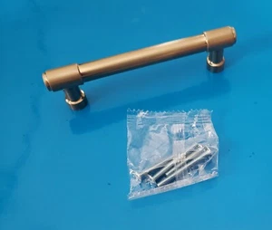 Emtek 86687US4, tirador de gabinete de jaspe, centros de 4", 4-7/8" de largo, latón satinado - Imagen 1 de 7