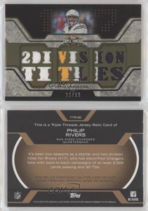 2008 Topps Triple Threads Relics Sepia /12 Philip Rivers #TTR-80